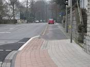 Bild 1: Der getrennte Rad- Gehweg und im weiteren Verlauf der Gehweg ist zunächst nicht benutzungspflichtig
