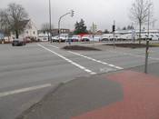 Bild 4: ... und könnten Radfahrer und Fußgänger übersehen, die bei grün die Straße überqueren