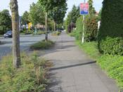 Bild 4: Ab der Einmündung der Kolpingstraße beginnt ein ca. 80 m kurzer Geh-/ Radweg