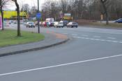 Bild 5: Hier beginnt die Benutzungspflicht des linksseitigen getrennten Fuß- und Radweges an der Wiedenbrücker Straße
